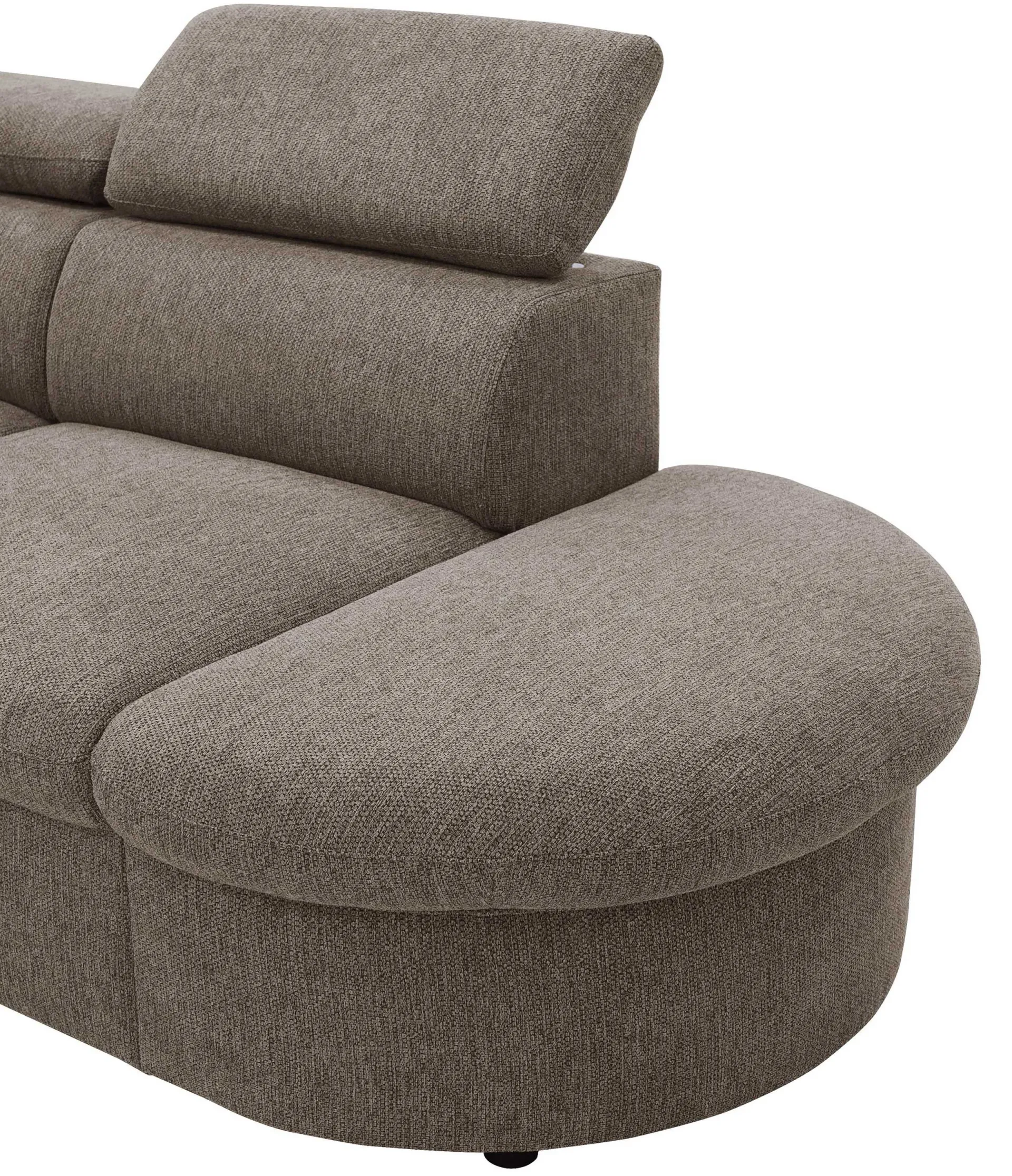 PGS Firenze Ecksofa rechts - mit Bettfunktion - kastaniener Stoff