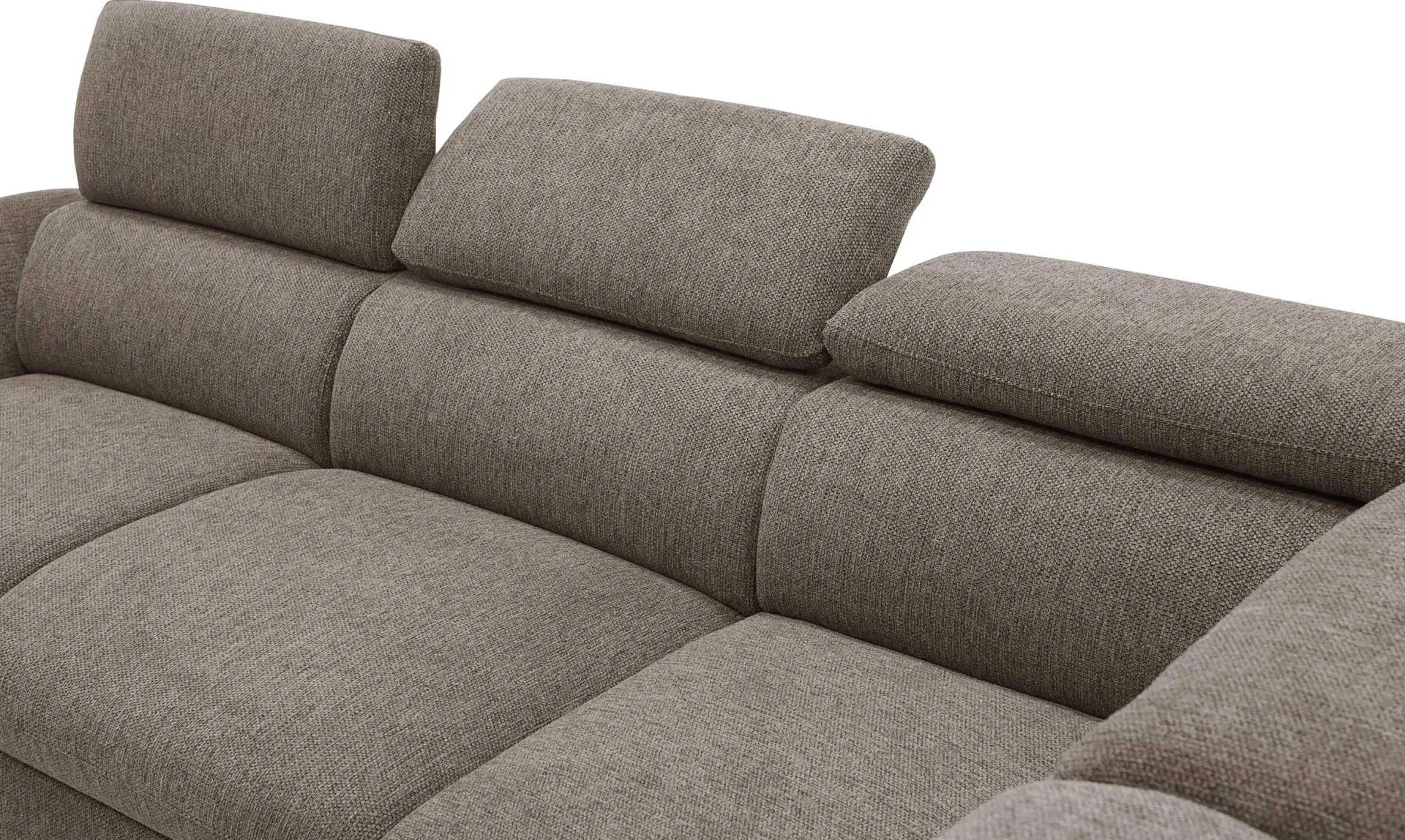 PGS Firenze Ecksofa rechts - mit Bettfunktion - kastaniener Stoff