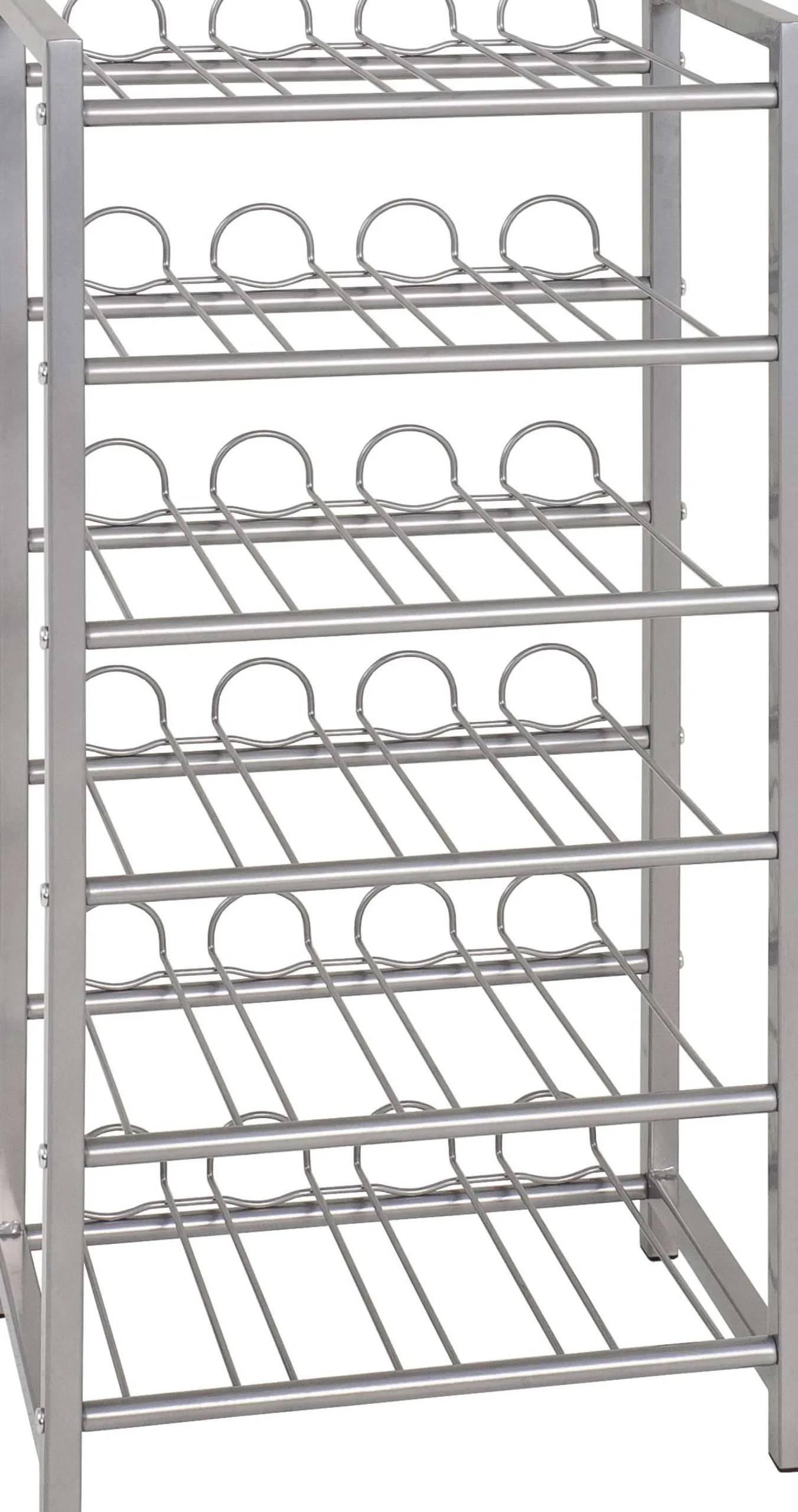 Flaschenhalter | 34 x 22 x 72 cm | Grau / Metall