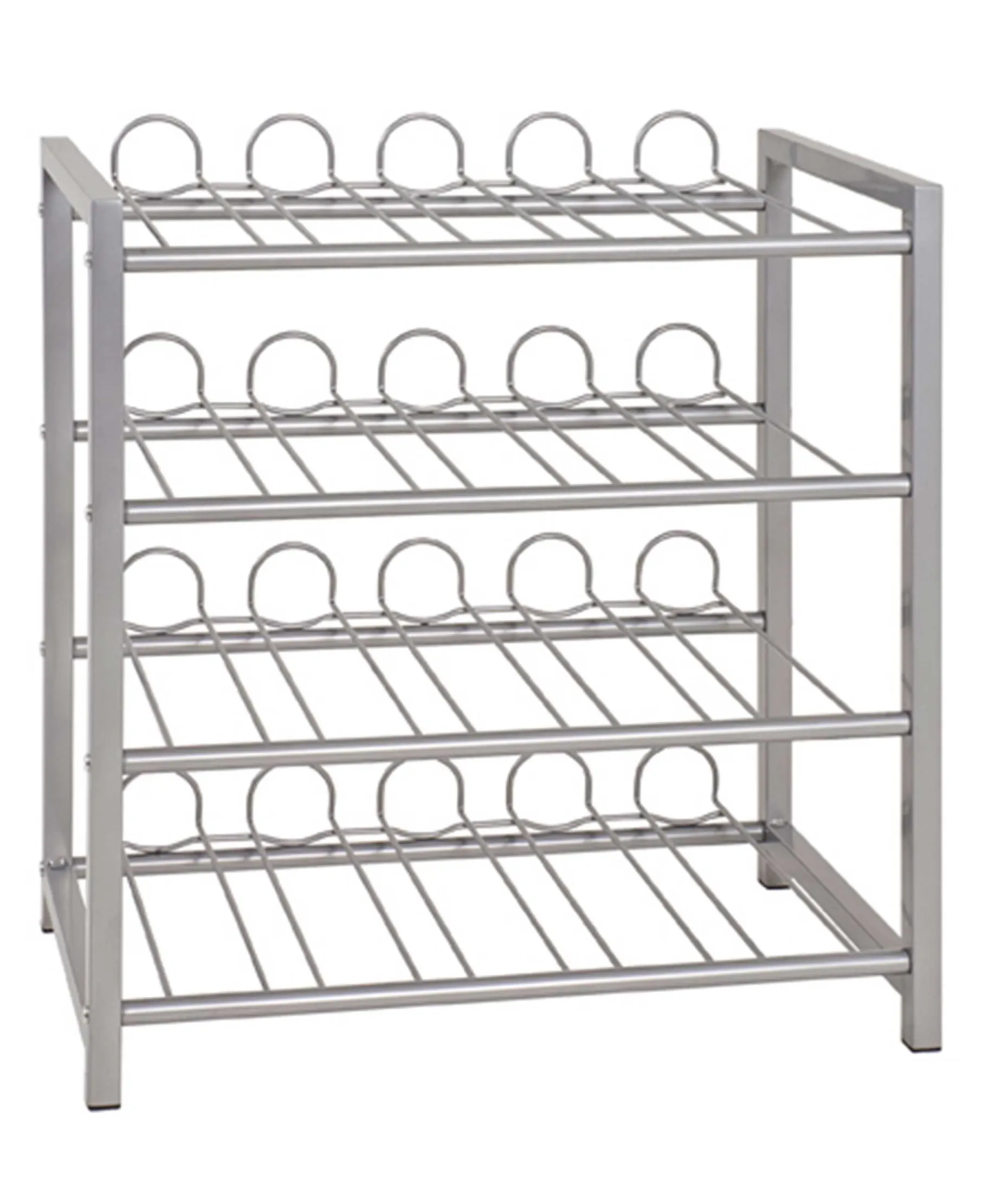 Flaschenhalter | 54 x 31 x 60 cm | Grau / Metall