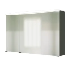Held FlorentBadezimmer : Hängeschränke, Spiegelschrank, Waschtischschrank, Säulenschrank - Hochglanz grau