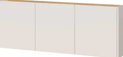 Flurschrank Lydia - 138x25x52cm - 3 Türen - Kaschmir/Eiche Dekor