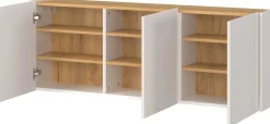 Flurschrank Lydia - 138x25x52cm - 3 Türen - Kaschmir/Eiche Dekor