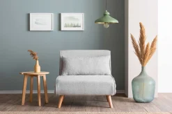 Emob Folde Single 1-Sitzer-Schlafsofa | Teddystoff |
