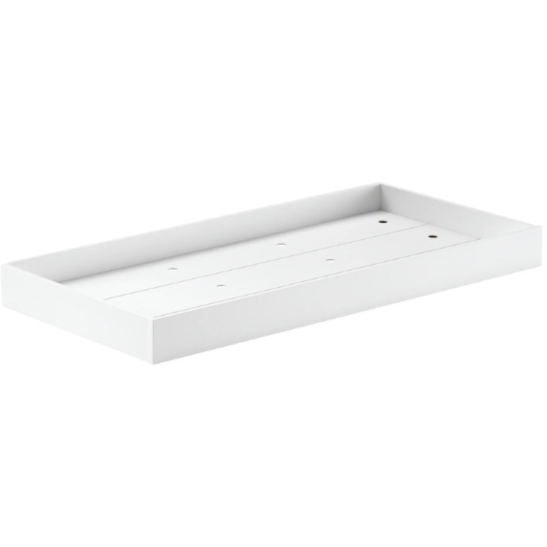 Forrest Etagenbett 90x200cm mit Rollbett - Buche massiv - weiß