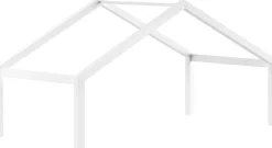 Forrest Hausbett 90x200cm mit Rollbett - Massivholz Buche - weiß