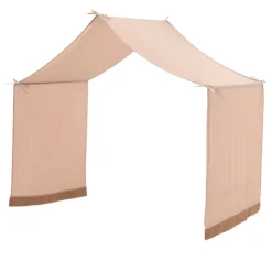 Forrest Hausbett 90x200 mit Rollbett und Schlafzelt - Buchenholz - weiß/rosa