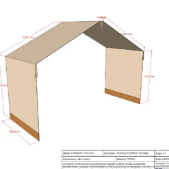 Forrest Hausbett 90x200 mit Rollbett und Schlafzelt - Buchenholz - weiß/rosa