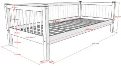 Forrest Kabinenbett 90x200 cm - Massivholz Buche - weiß