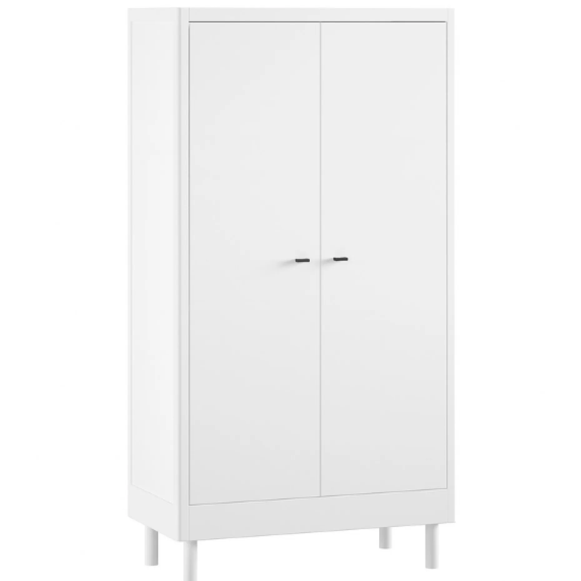 Forrest Kleiderschrank - 2 Türen - Massivholz Buche - weiß