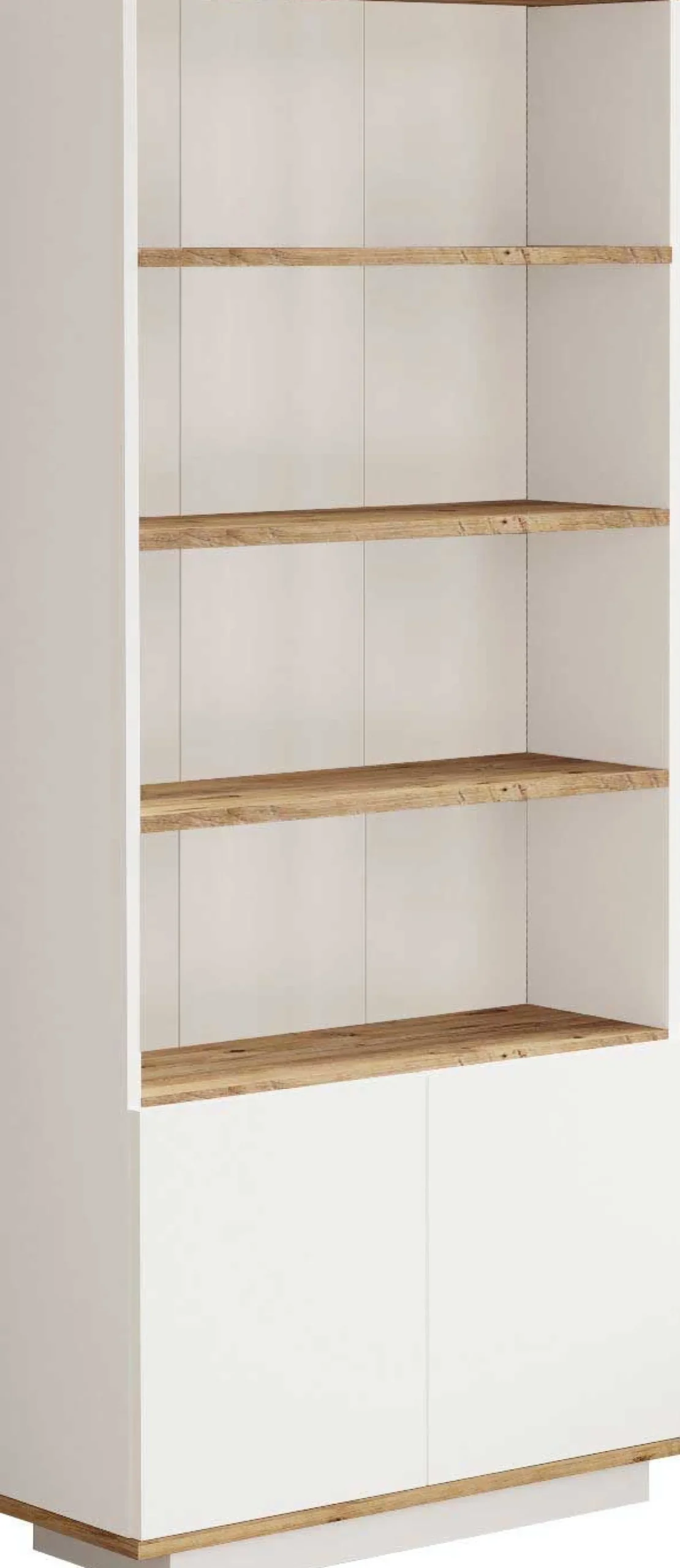 FR16 Bücherregal | 100 % MELAMIN | Atlantische Kiefer, Weiß