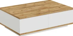 Emob FR14 Couchtisch | 100 % MELAMIN | Atlantische Kiefer, Weiß