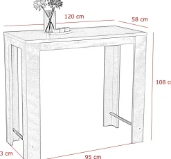 Hela Friedl Stehtisch 120x58 cm-