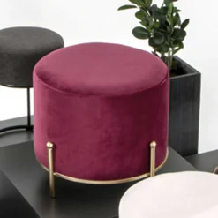 Haku Fußhocker | Ø38 cm x 40 cm | Farbe Bordeaux