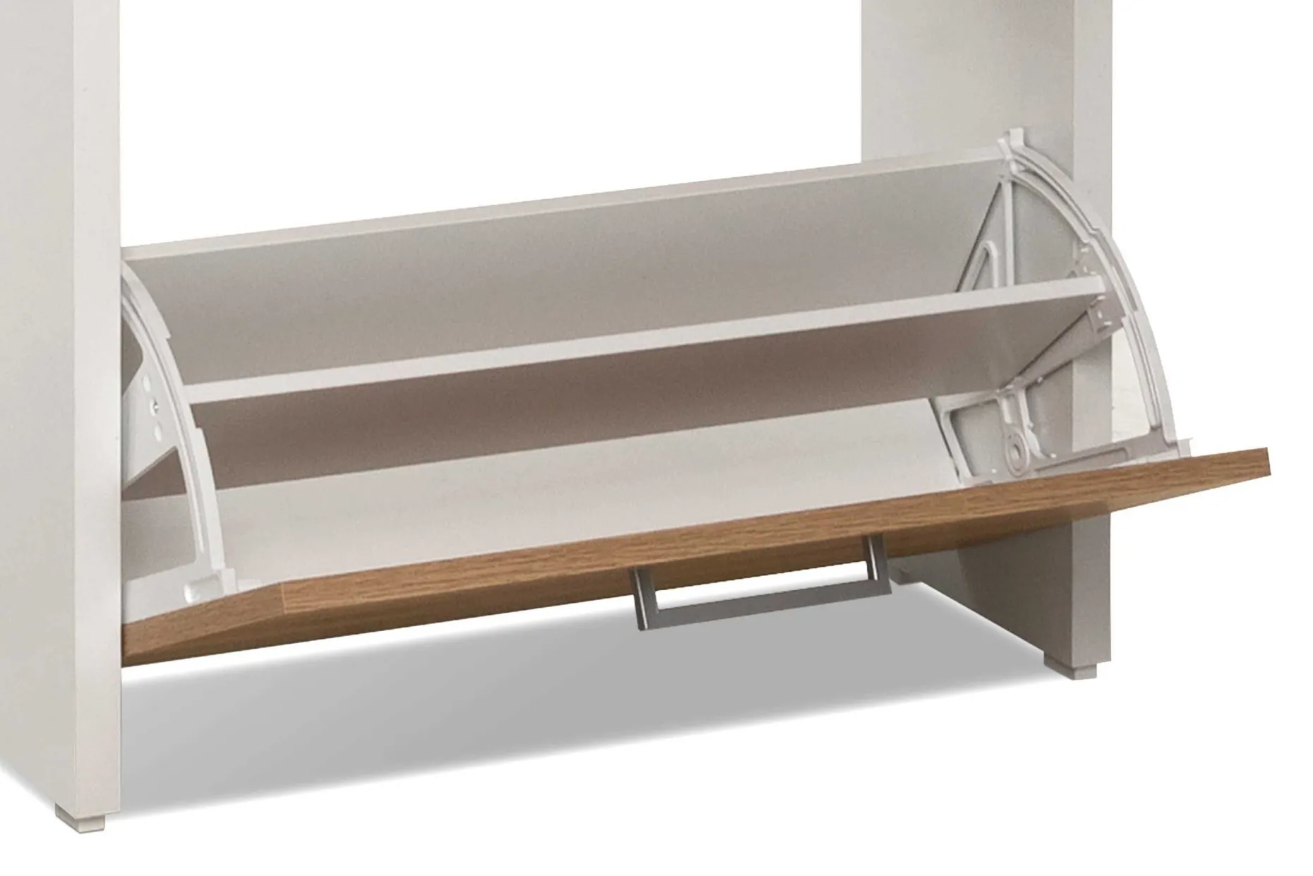 Fulda Schuhschrank 4 Schubladen - weiß/Eiche