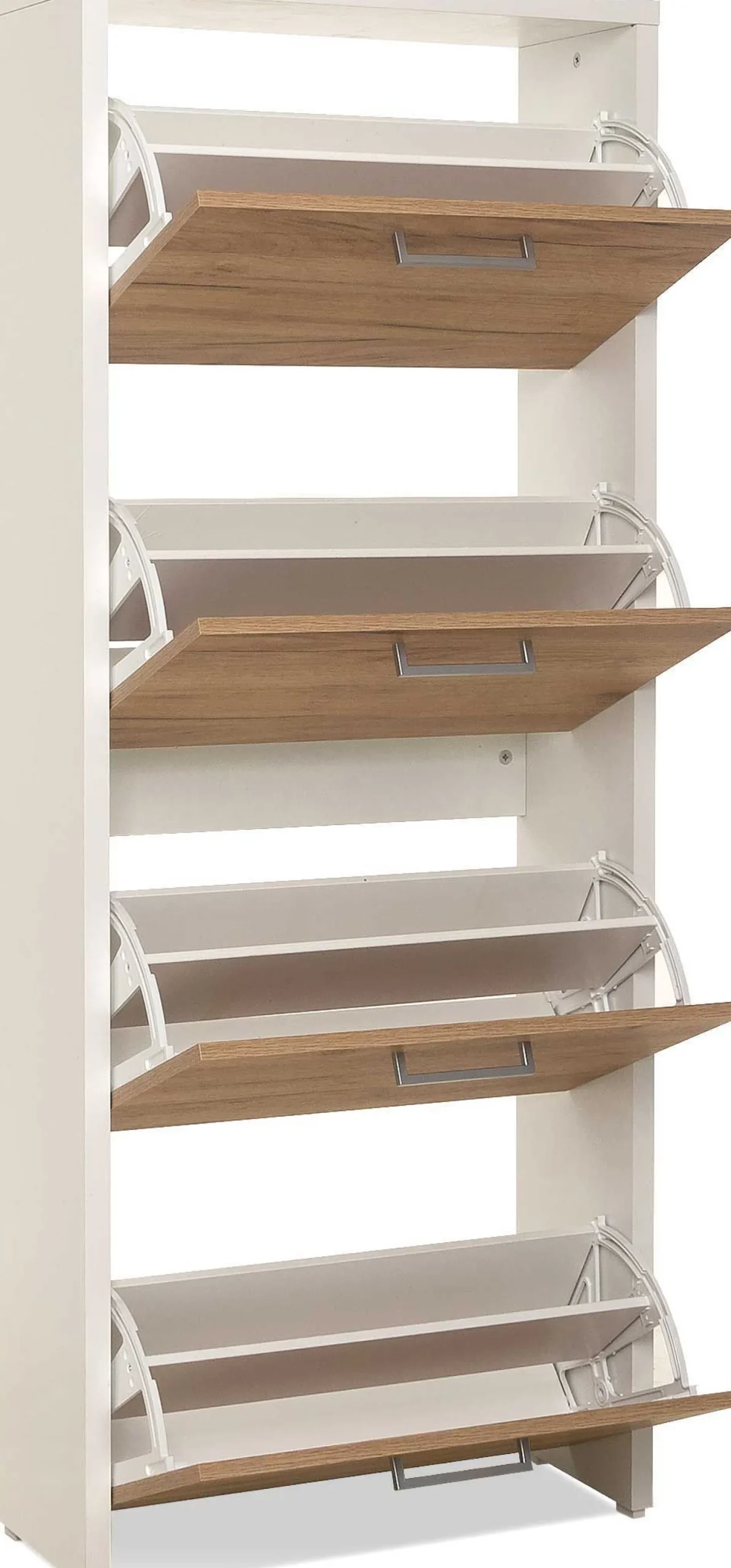 Fulda Schuhschrank 4 Schubladen - weiß/Eiche