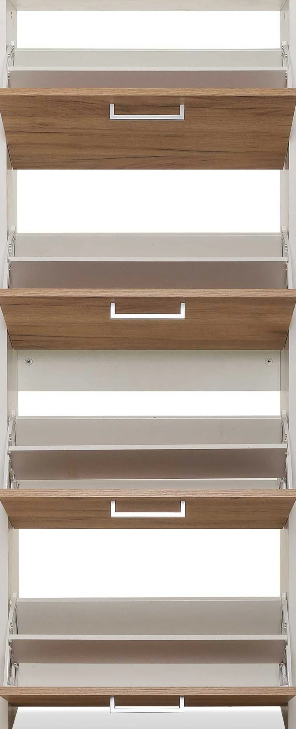 Fulda Schuhschrank 4 Schubladen - weiß/Eiche