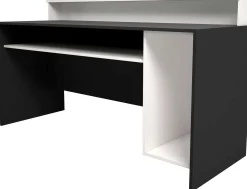 Kinder Emob Gaming-Schreibtisch Beri 140 cm - weiß/schwarz