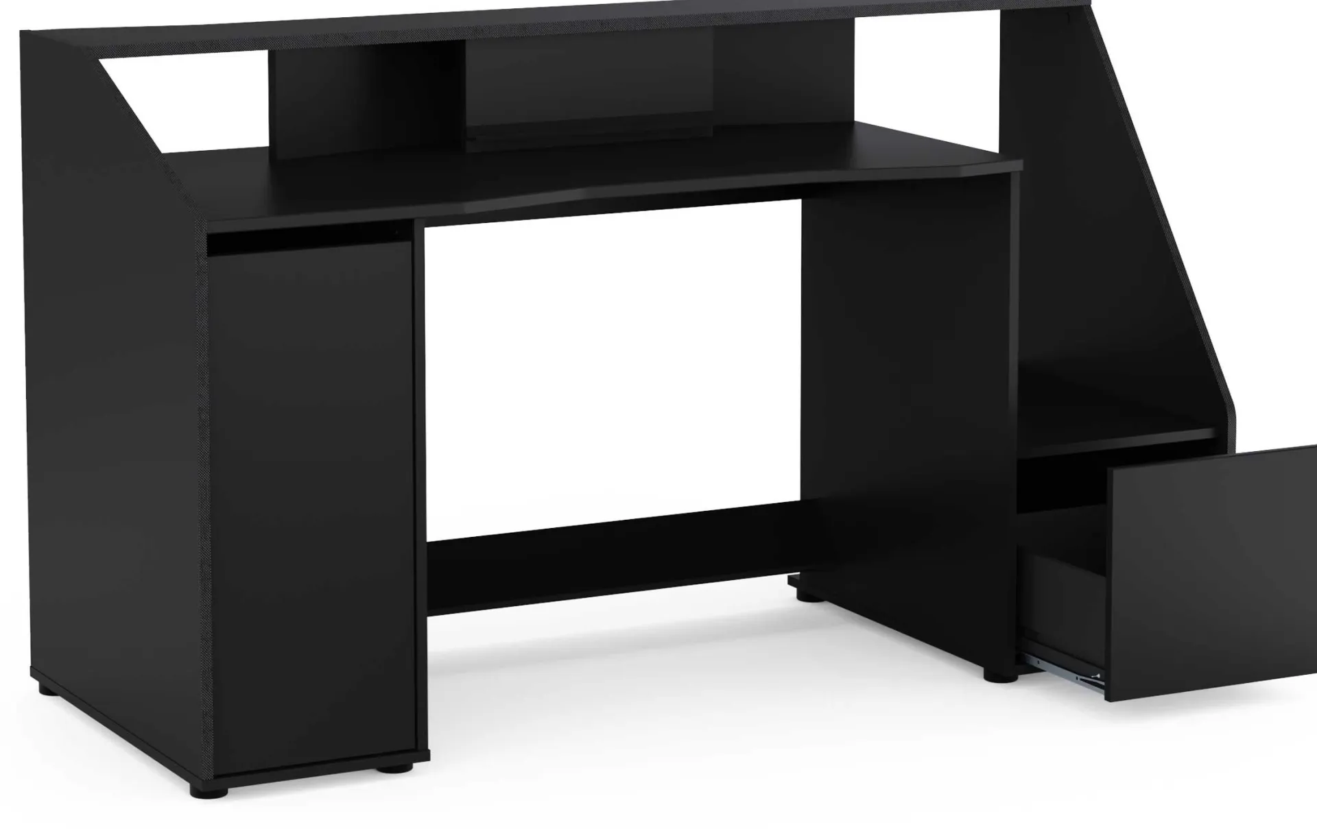 CBA Gaming Schreibtisch Iron - 163x67x95cm - mit Ablage -