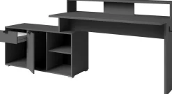 Parisot Gaming-Schreibtisch Vortex - 229x60x95cm - mit LED-Beleuchtung - dunkel