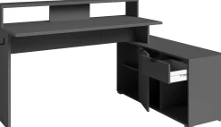 Parisot Gaming-Schreibtisch Vortex - 229x60x95cm - mit LED-Beleuchtung - dunkel