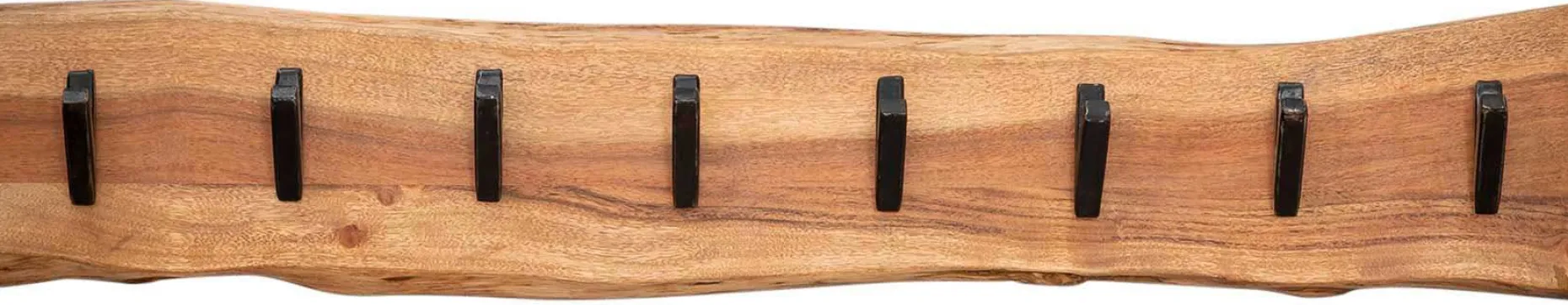 Garderobe Avery 8 haken industrial - akazienholz