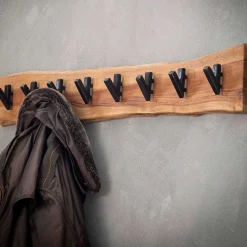 Garderobe Avery 8 haken industrial - akazienholz