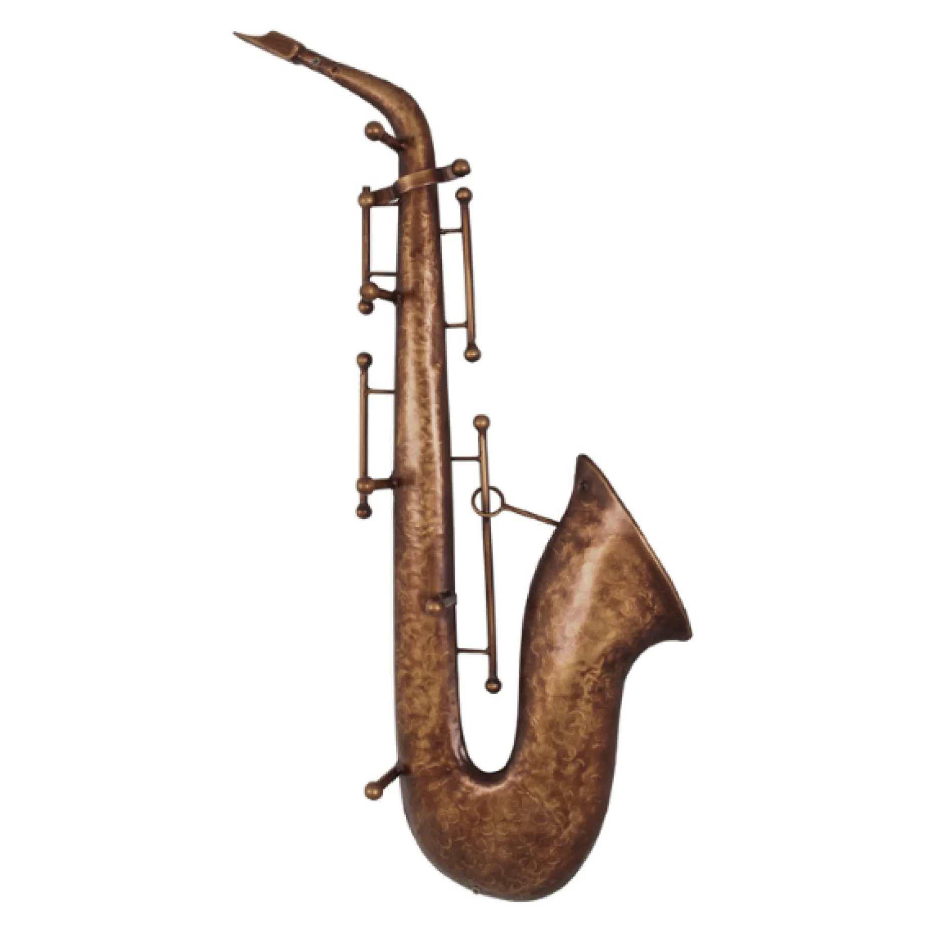Garderobenständer Saxophon - 26x7x69 cm - Braun/Metall