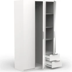 Garderobe Spectre 120cm mit Spiegel - matt weiß