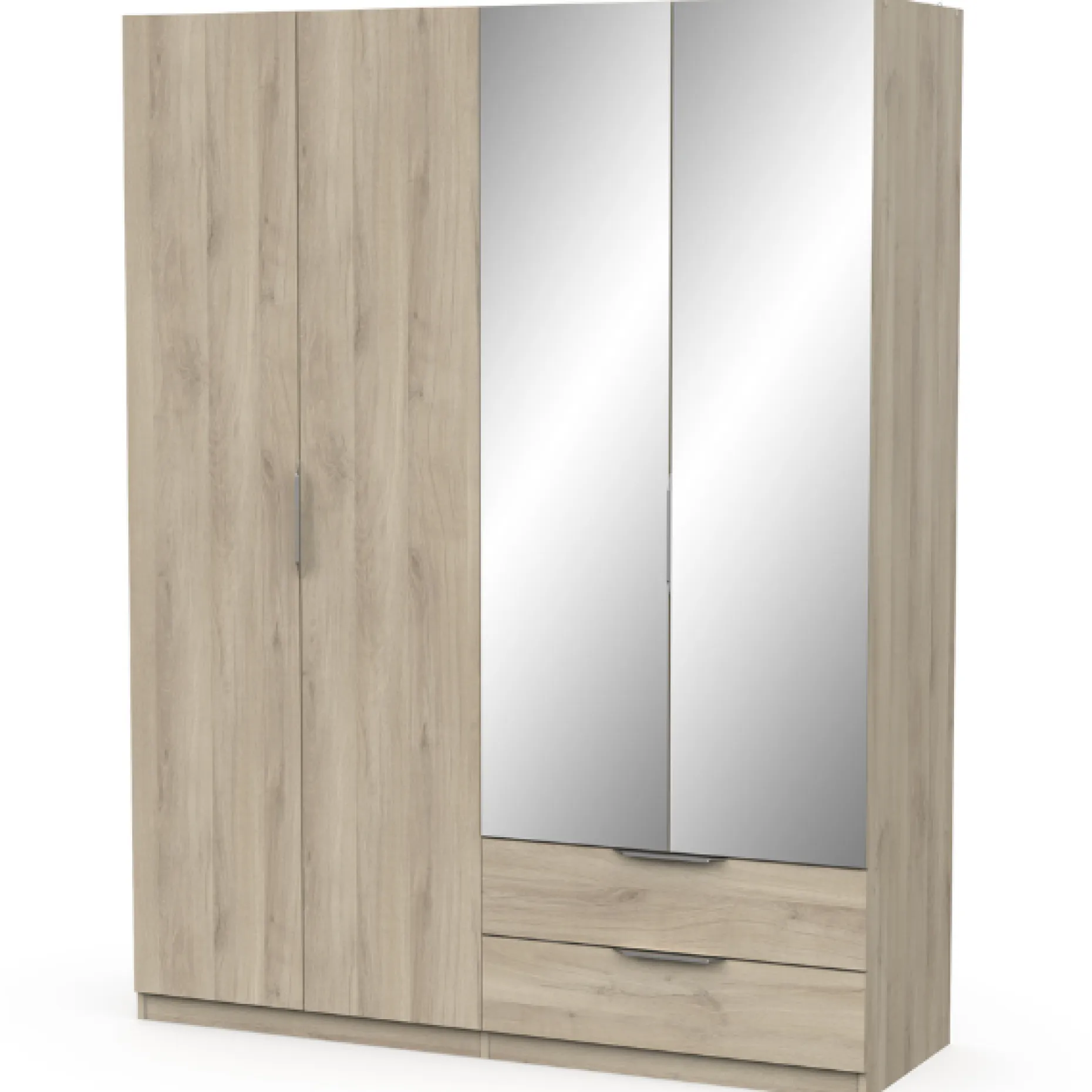 Garderobe Spectre 157cm mit Spiegel - Eiche