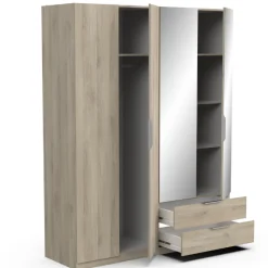 Garderobe Spectre 157cm mit Spiegel - Eiche