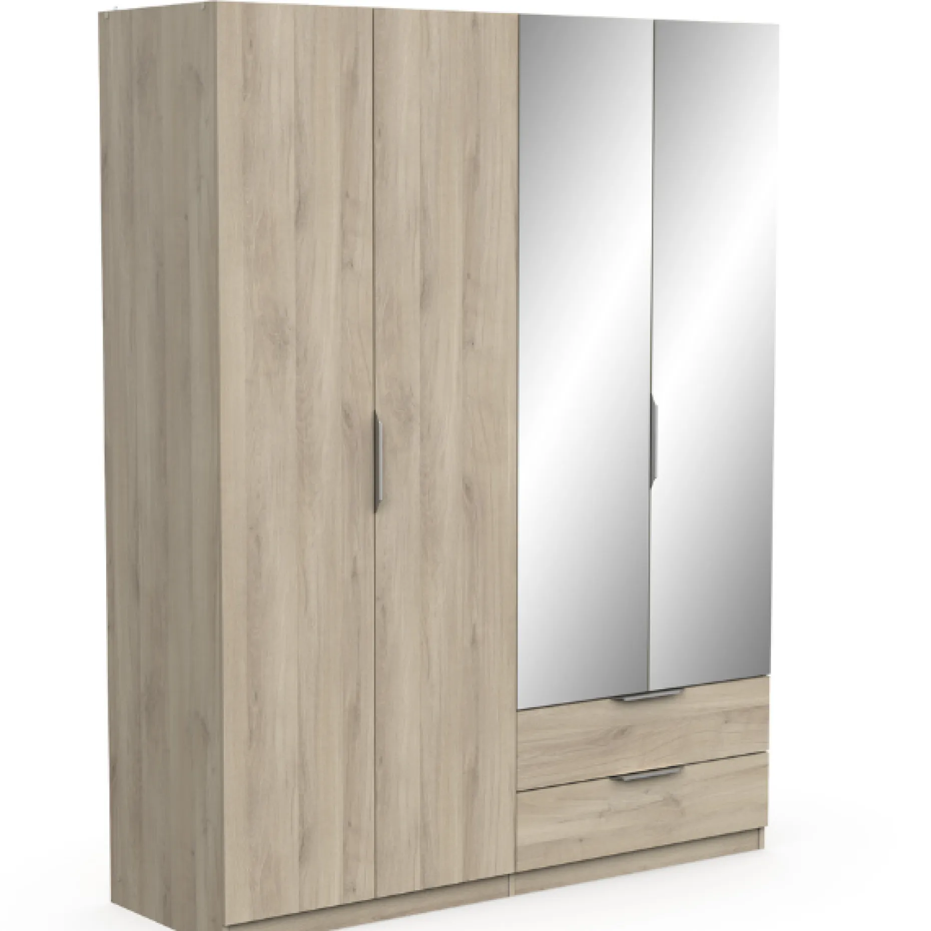 Garderobe Spectre 157cm mit Spiegel - Eiche