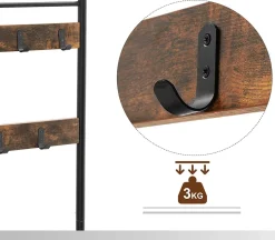 Garderobe Taio industrial - braun/schwarz