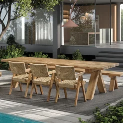 Gescova Gartenbank Longford - recyceltes Teakholz - 300x40x46cm -
