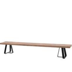 Gescova Gartenbank Margarite - Eisenrahmen & Teakholz - 250 cm - Schwarz