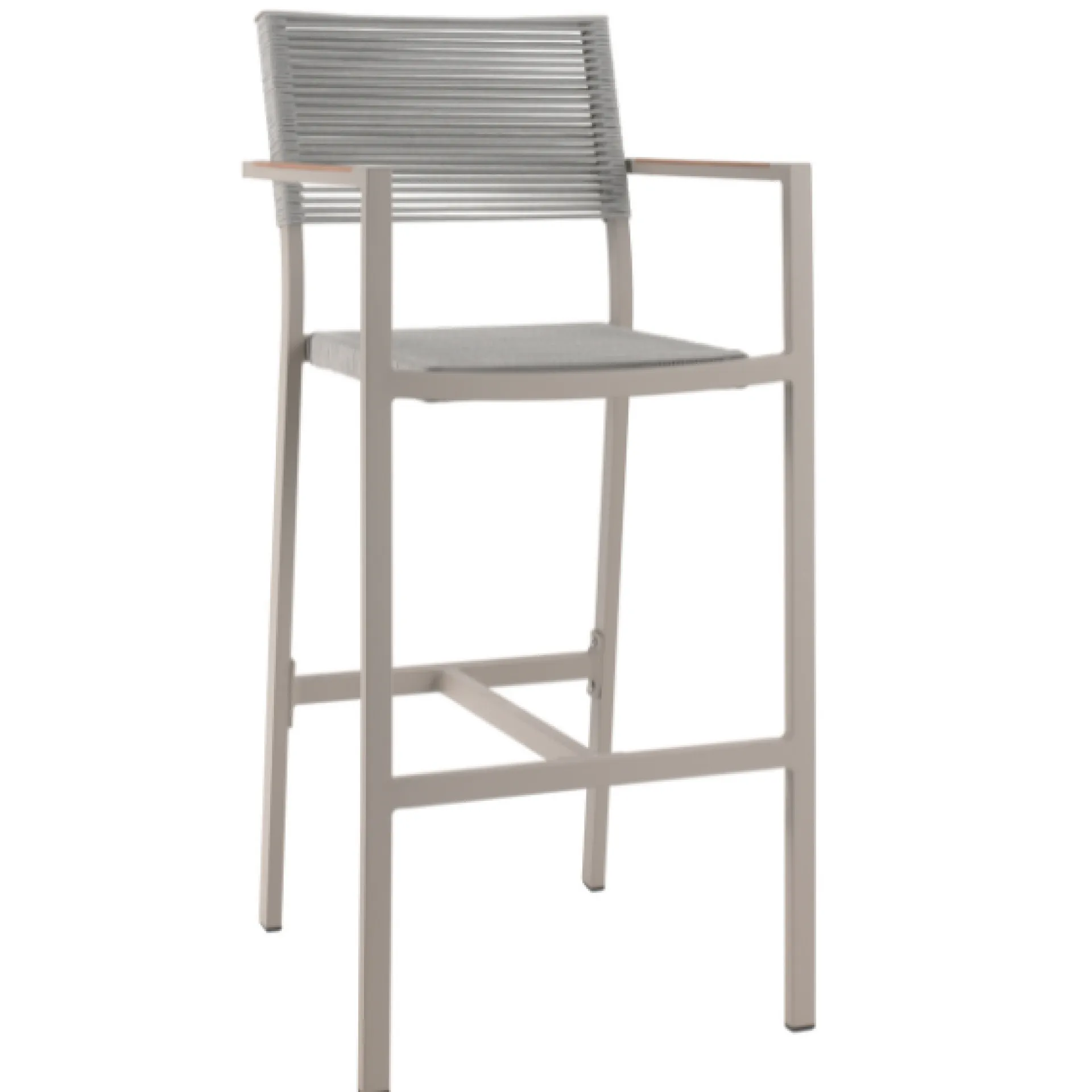 Gescova Garten-Barhocker Arriba - Aluminium & Teak - 55x61x108cm