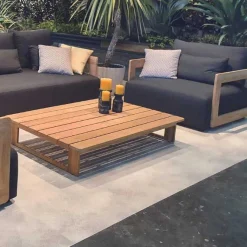 Gescova Garten-Couchtisch Raphael - Teakholz 140x90x25 cm