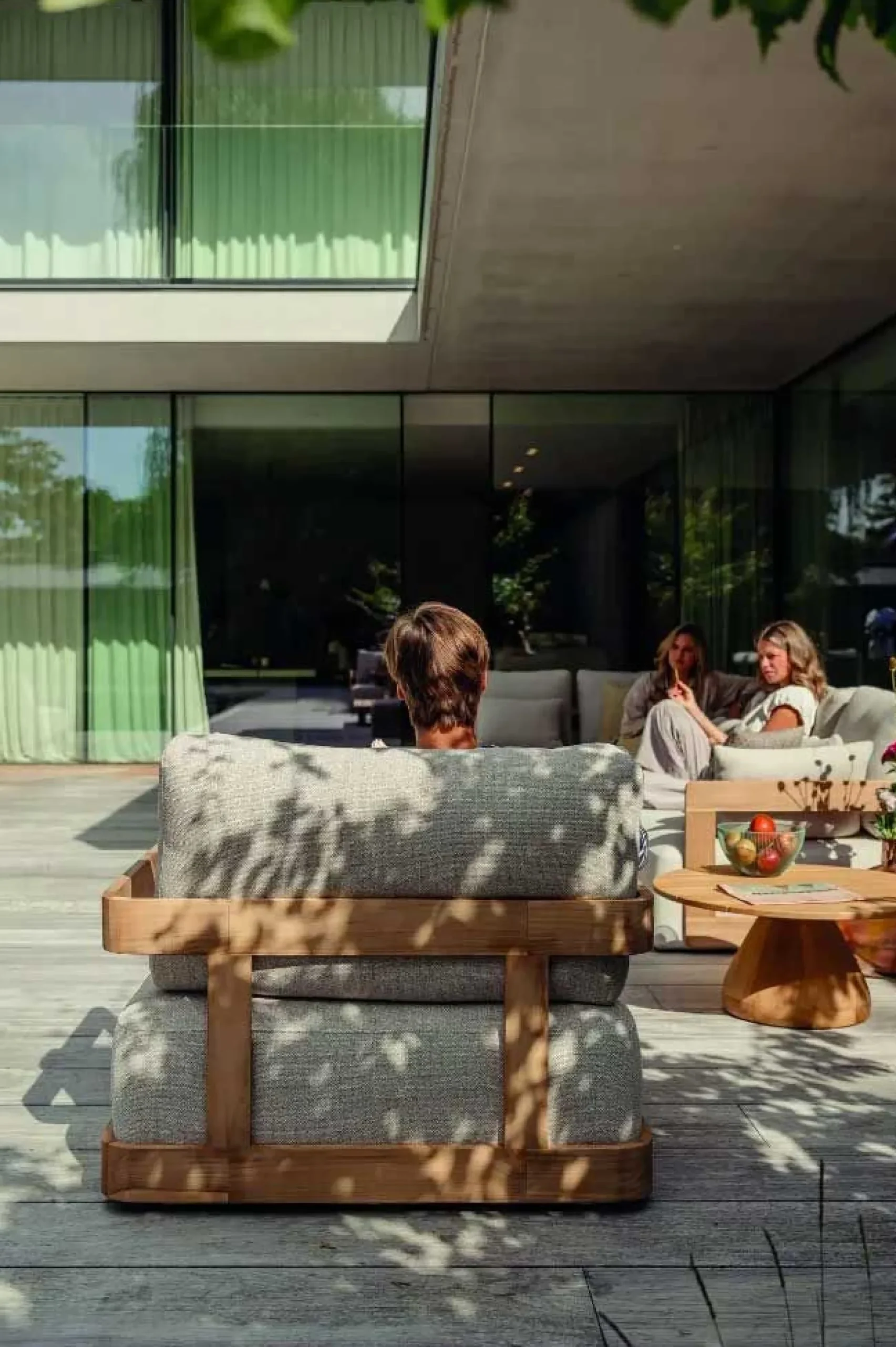 Gescova Garten-Lounge-Set Evanilson – Teakholz & Textilene –