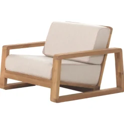 Gescova Garten-Sessel London - Teakholz & Sunbrella - 82x98x68cm - Beige Braun