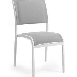 Gescova Gartenstuhl Azur - Aluminium Weiß - 60x58x85 cm - Grau/Weiß