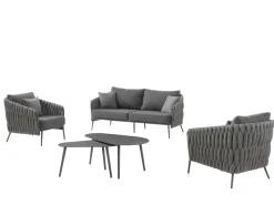 Gescova Gartenstuhl Gabon - Aluminium, Olefin, 61x57x86cm - Anthrazit