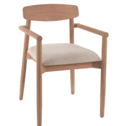 Gescova Gartenstuhl Leandro – Teakholz mit Sitzkissen – 56x57x82 cm –