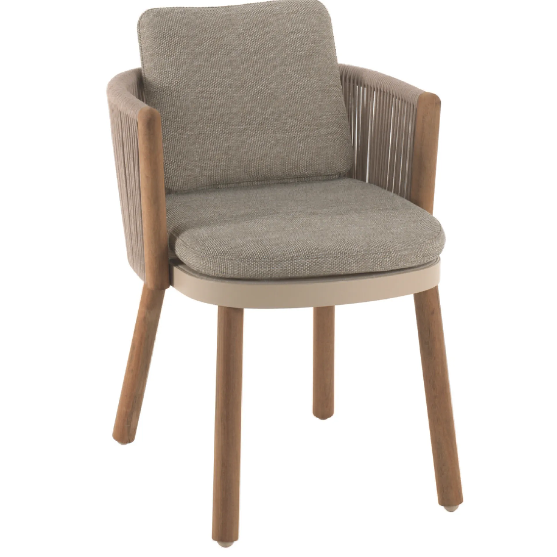 Gescova Gartenstuhl Mendoza - Teakholz & Olefin - 59x55x72cm - Beige