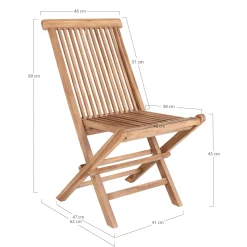 House Nordic Gartenstuhl Toledo | 62x46x89cm | Teakholz