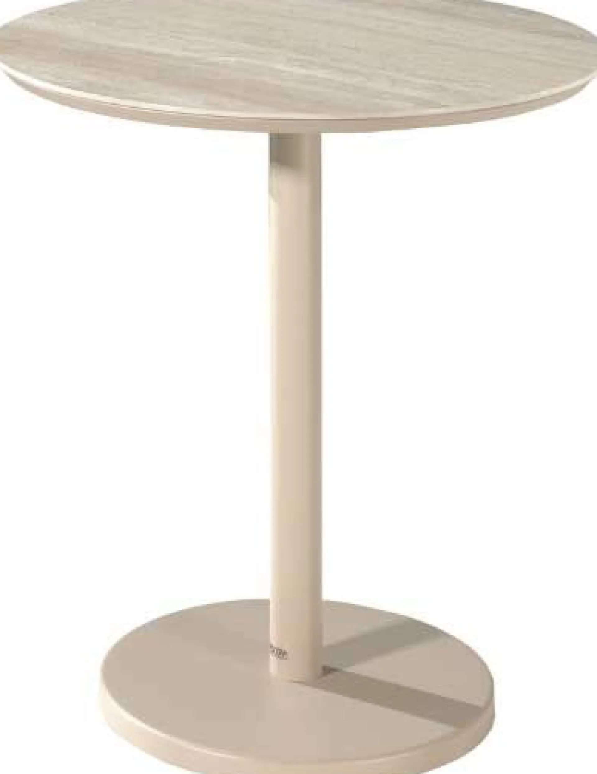 Gescova Gartentisch Cardiff - Aluminium & Keramik - Ø70x75cm - /Travertin