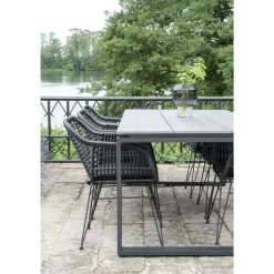 House Nordic Gartentisch Denver - 210x100x75 cm - grau/schwarz
