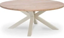 Gescova Gartentisch Feliz Ø180cm Teakholz Aluminium Beige