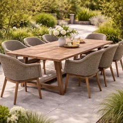 Gescova Gartentisch Isabella - recyceltes Teakholz - 250x100 cm -