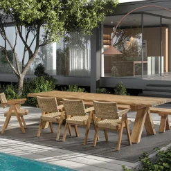 Gescova Gartentisch Longford - recyceltes Teakholz - 300x100x77 cm -