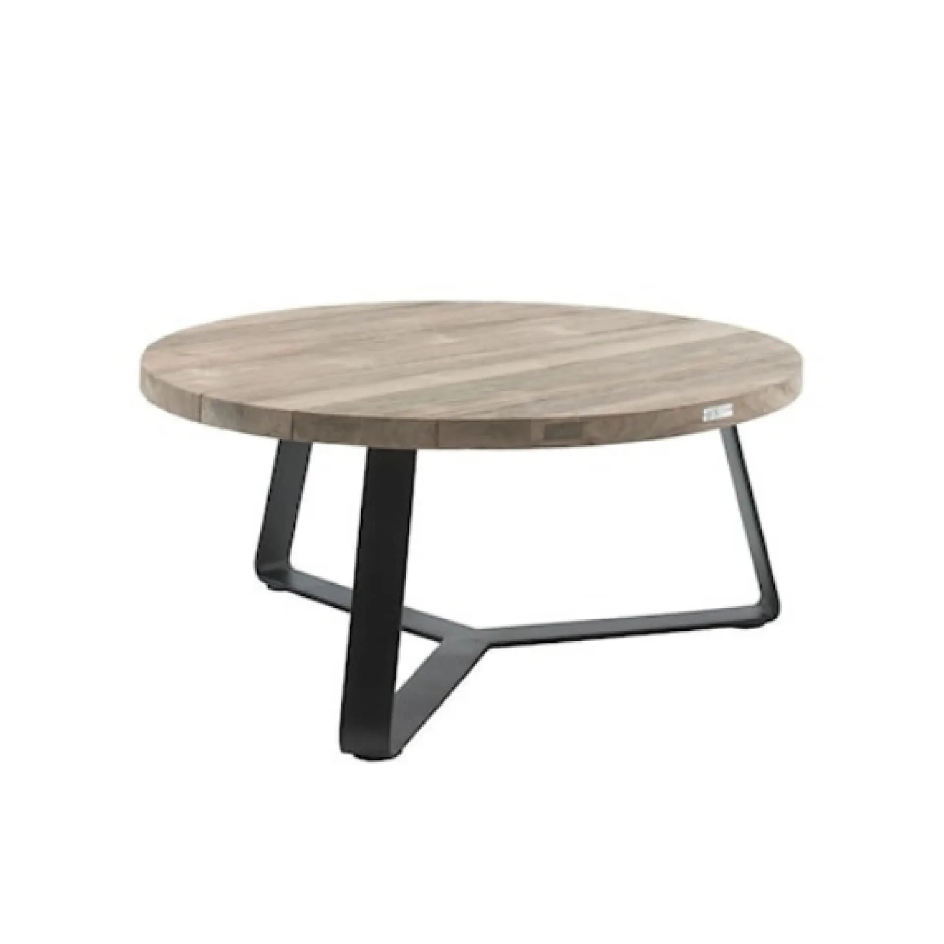 Gescova Gartentisch Margarite rund - Teakholz/Stahl - Ø100cm - Braun/Schwarz